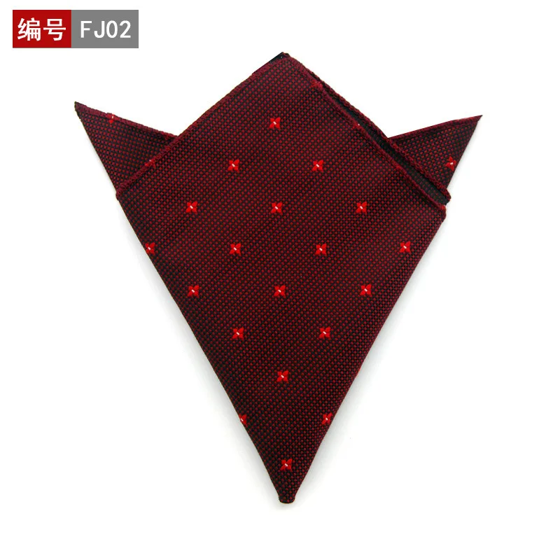 24cm Paisley Plaid Men's Pocket Square Wedding Party Business Polyester Handkerchief Suit Shirt Accessory Chest Towel Hanky Gift