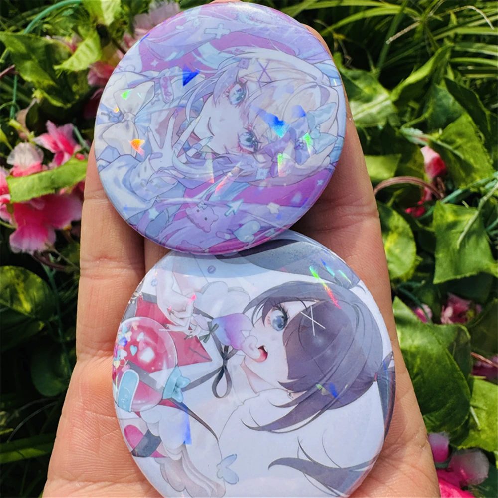 58 مللي متر لعبة المحتاجة فتاة جرعة زائدة المطر Ame تأثيري حلي شارة دبوس SPTE صفيح بروش الدعامة #2