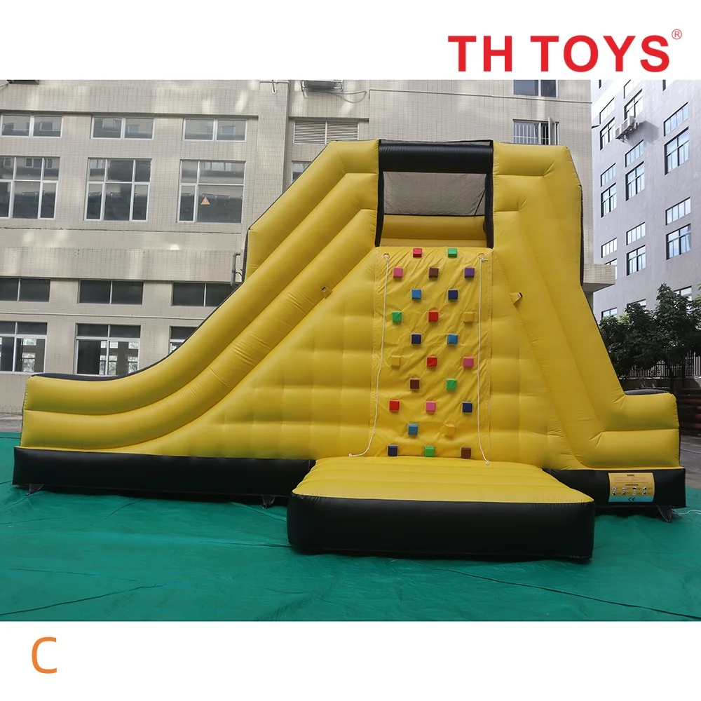 by sea to door,8x5m giant Inflatable Rock Climbing Wall bouncer slide for commercial rental