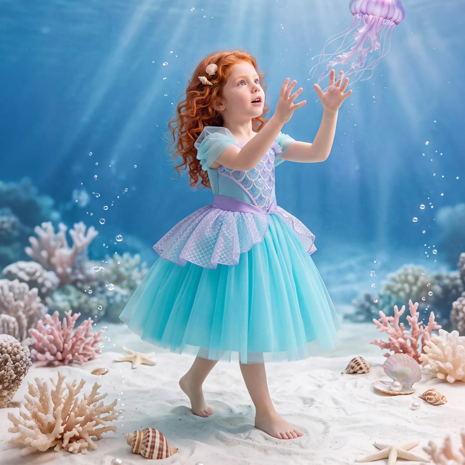 Little Girl Princess Dress Fairy Tale Birthday Party Dresses Festival Play Costume