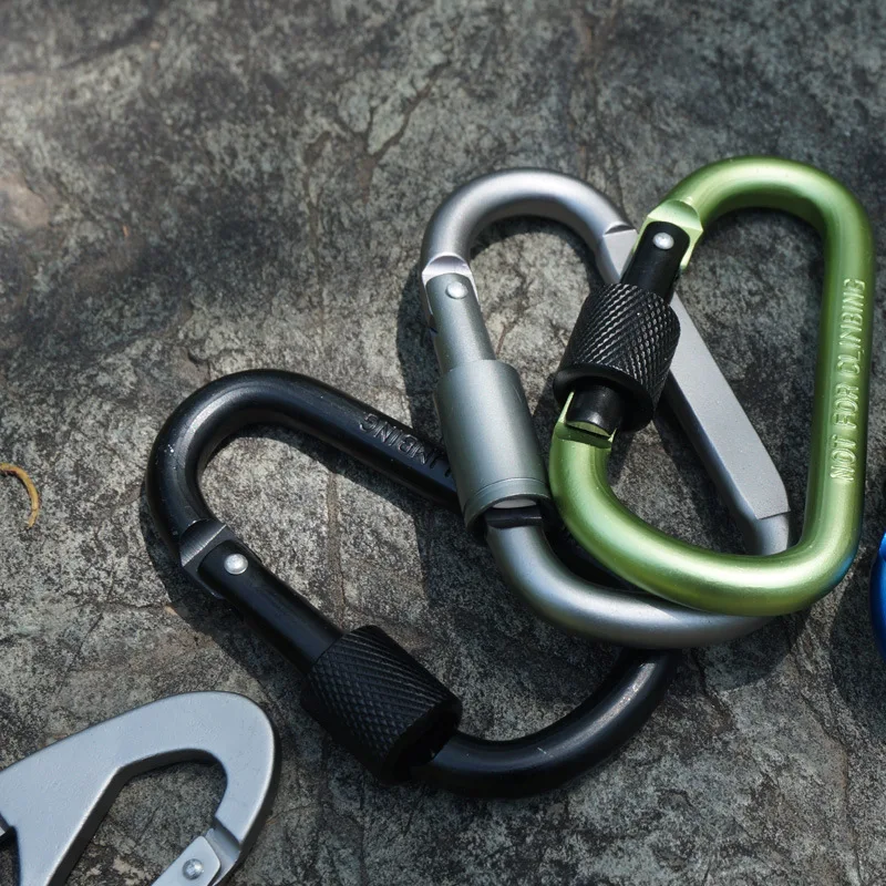 5PCS Karabiner Clip Set Aluminium Legierung Tourist Haken Angeln Karabiner Schnalle Karabiner Schlüssel Halter Schlüsselbund Camping Karabiner – Detail 7