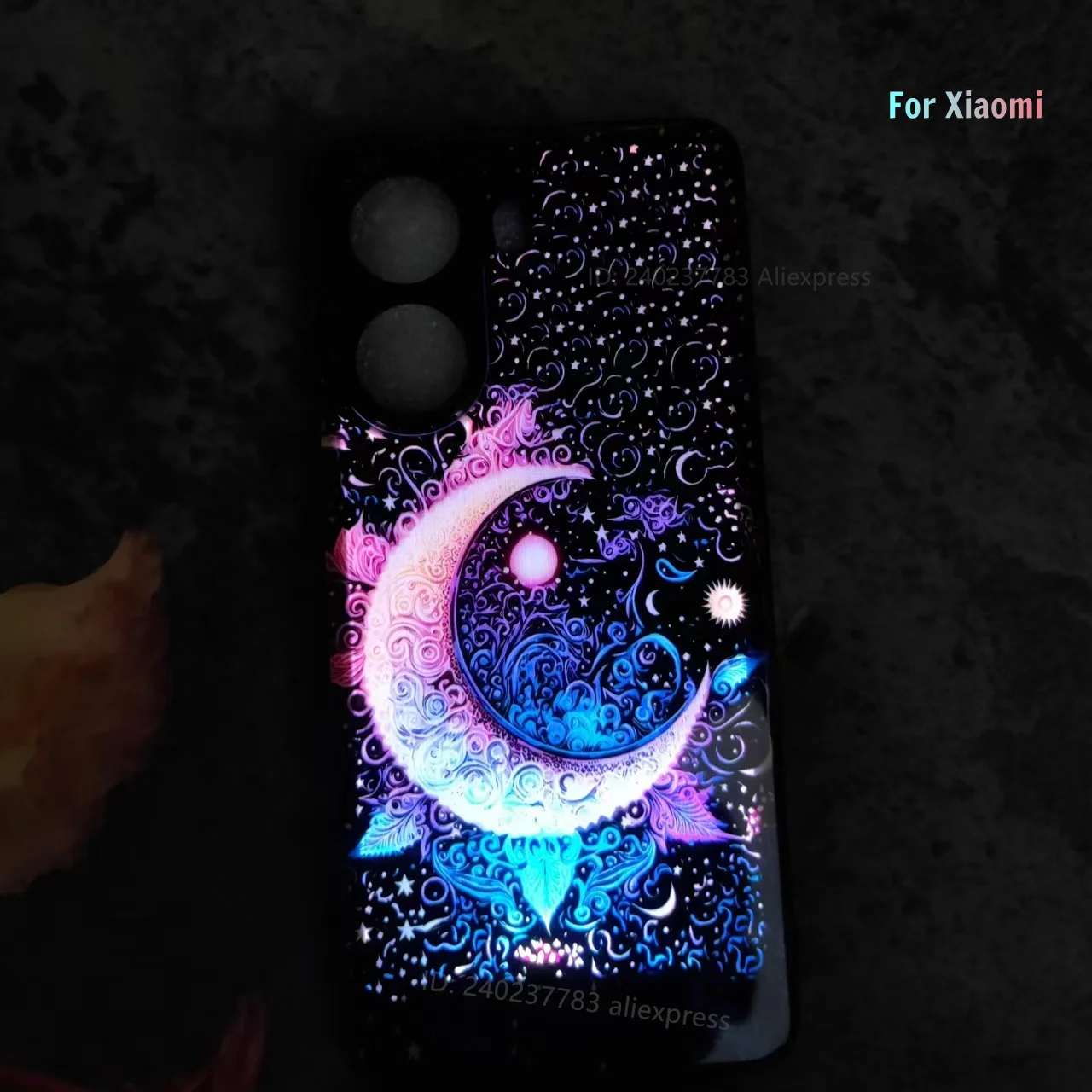 

For Redmi Note 14 13 12 Pro Starry Night Sky Colorful Luminous Phone Case For Xiaomi POCO F7 X7 X6 X5 F6 F5 Pro LED Glow Capa