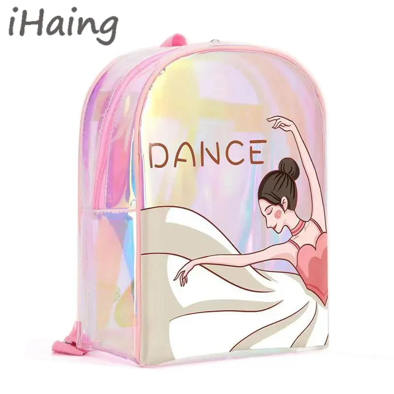 Kids Sequins Laser Ballet Dance Waterproof Backpack for Teens Toddler Girls Cute Princess Ballerina Dancing Storage Daypack Bag