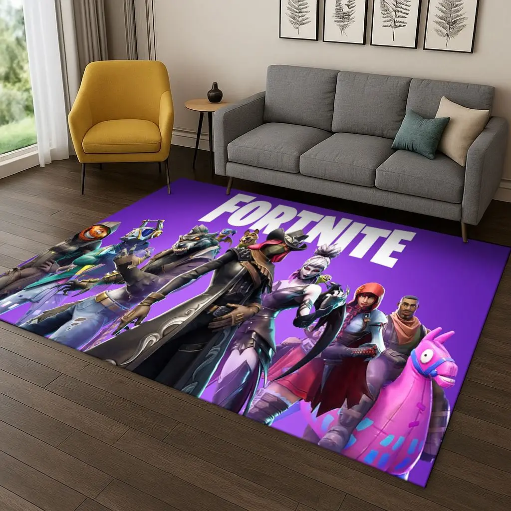 ثلاثية الأبعاد F-Fortnite لعبة الكرتون السجاد البساط لغرفة النوم غرفة المعيشة أريكة ممسحة ديكور المنزل ، أطفال منطقة اللعب البساط عدم الانزلاق هدية الكريسماس #3