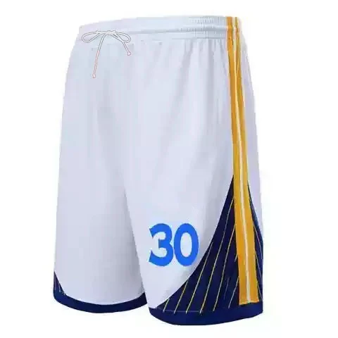 Sommer-Bestseller Herren Vertikaler Stern-Print Seitenstreifen Mesh Basketball-Shorts Schnelltrocknende Weiße Sport-Workout Fünf-Punkt-Shorts – Detail 9