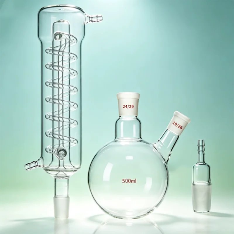 500ml glass distiller for volatilized phenol cyanide nitrogen determination, ammonia nitrogen distillation condenser