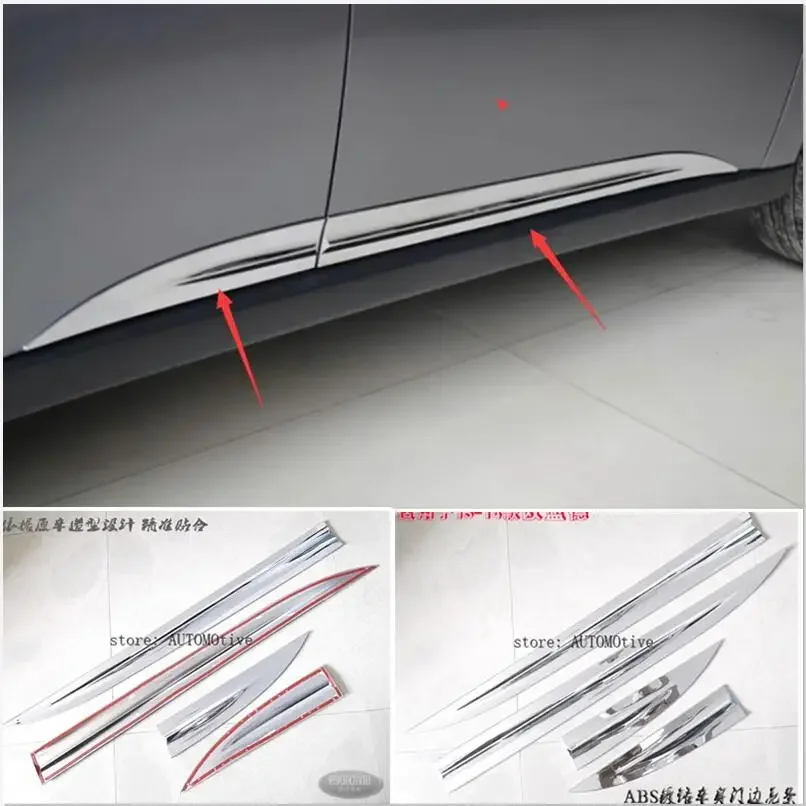 

Abs chrome body side moldings decor side door 2013 2014 2015 for Mitsubishi outlander samurai ,car styling