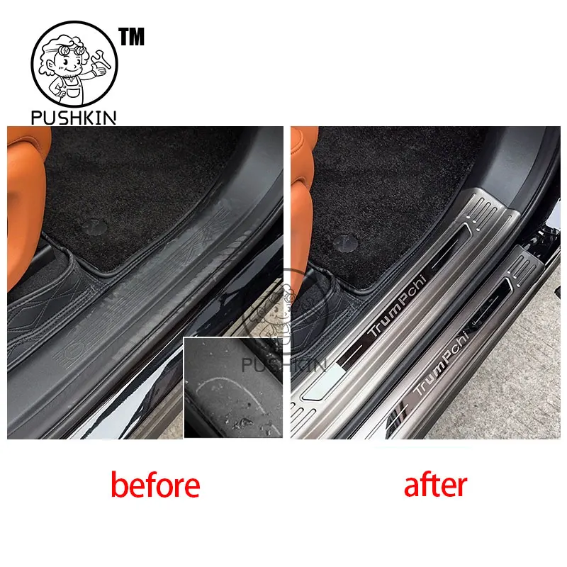 For GAC Trumpchi S7 GS7 2026 2027 Car Door Sill Guards Stainless steel Protector Threshold Trim Cover Sticker Accessories