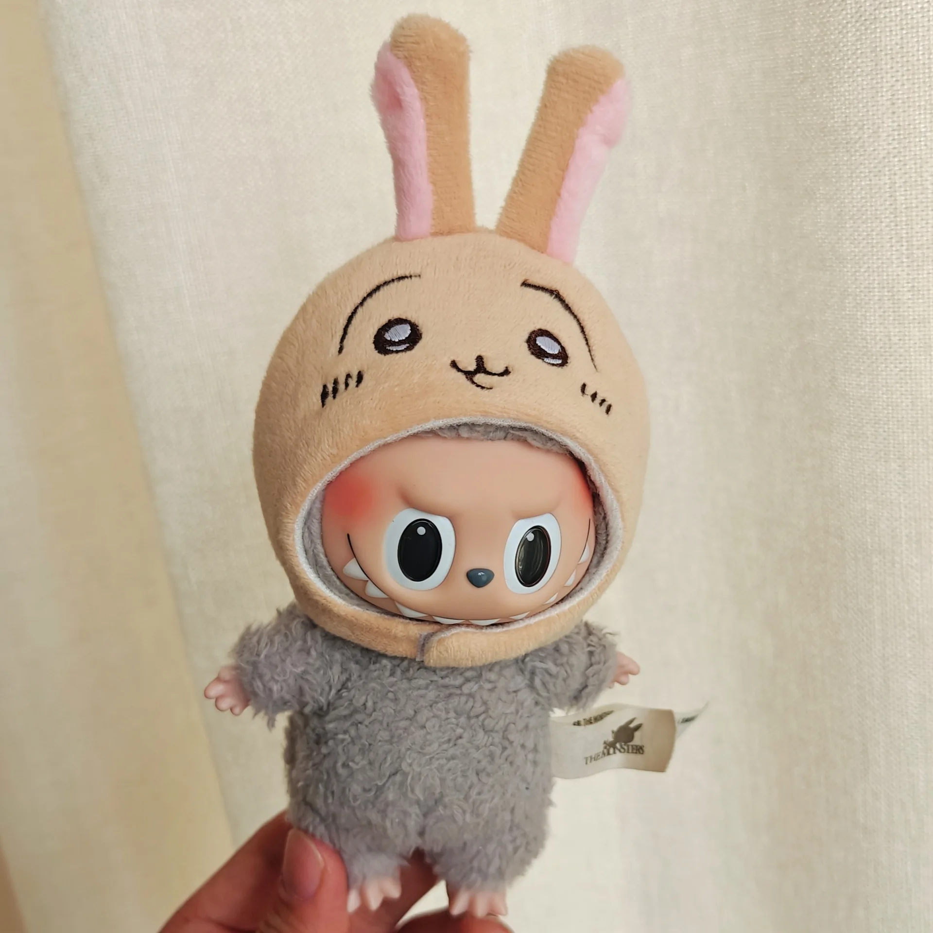 17cm Mini Plush Doll\'S Clothes Outfit Accessories For Korea Kpop Exo Labubu Idol overalls pants set Macaron doll Clothing Gift