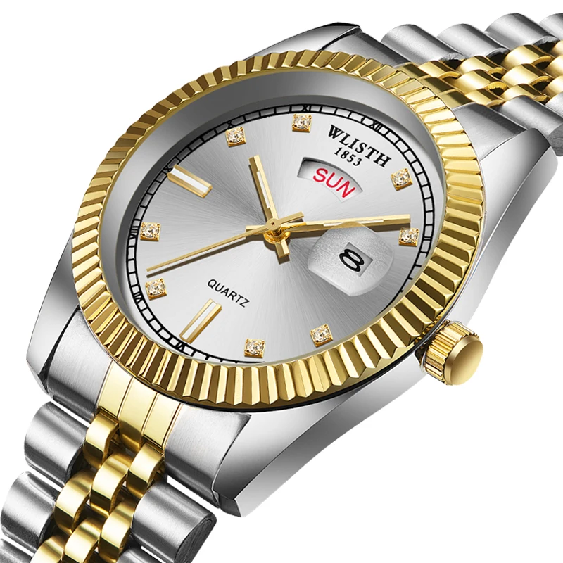 

Роскошные мужские часы, спортивные наручные часы, военные кварцевые часы, водонепроницаемые наручные часы со стразами, мужские часы со светящейся датой