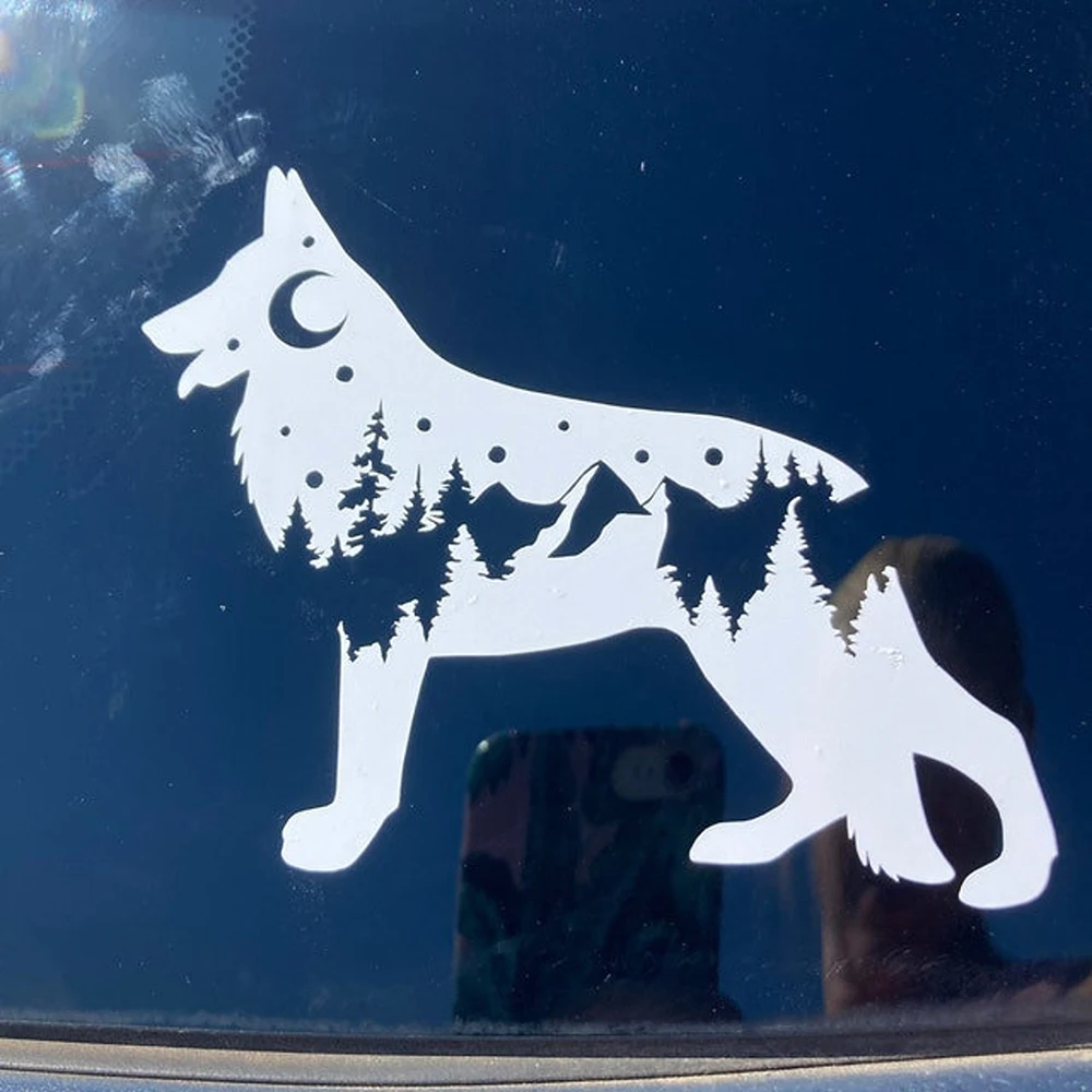 Adventure German Shepherd Car Decals, Shepherd Nature Car Bumper Windows stickers Accessories