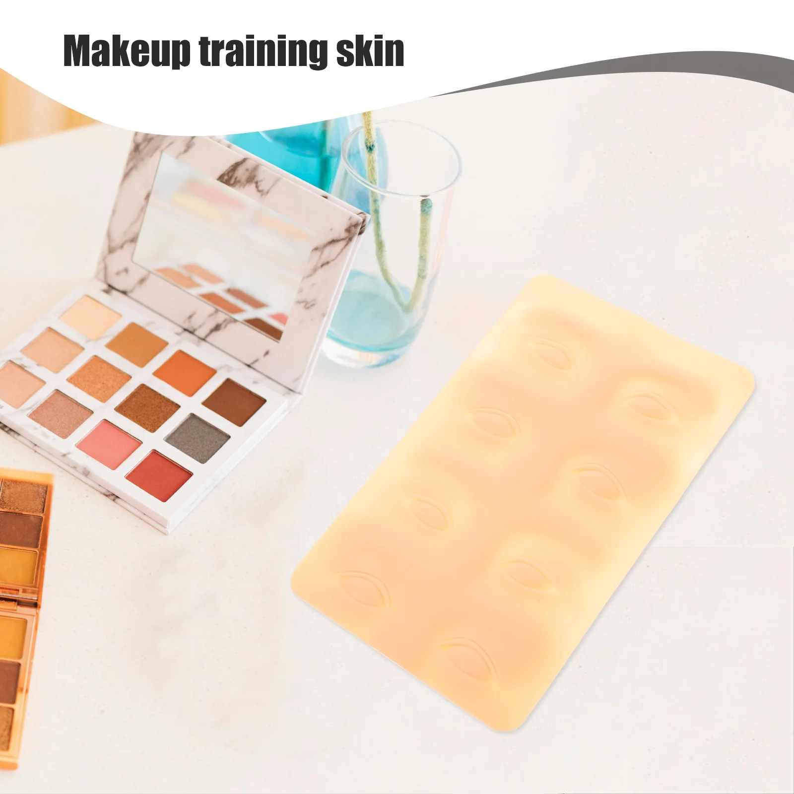 

3D Eyeliner Practice Skin Food Grade Reusable Soft Texture for Microblading Eyebrow Eyeliner Makeup Training Sheets