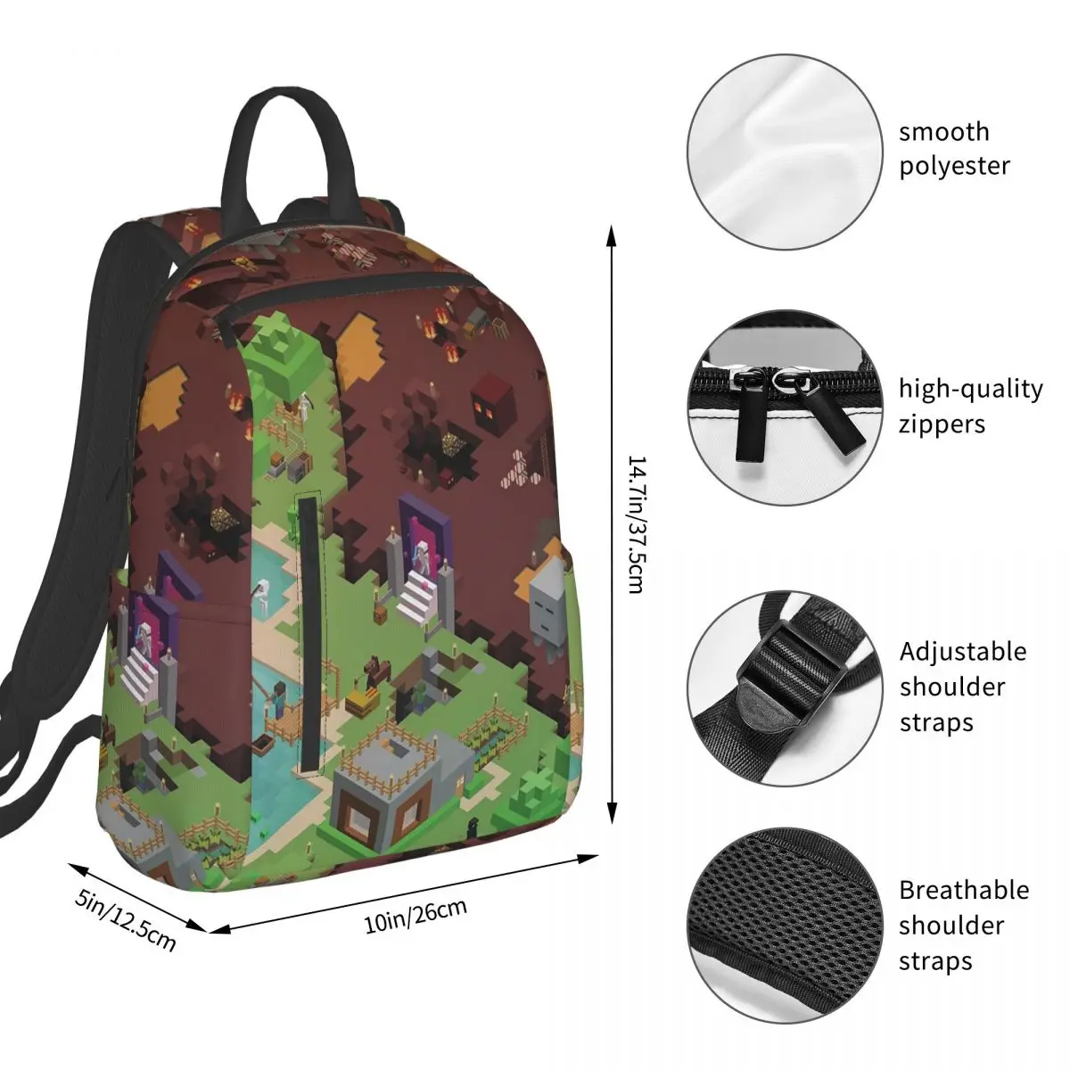 Exploring New Worlds Backpack Student BookBag Boys Girls School Bag Computer Shoulder Bags Men Women