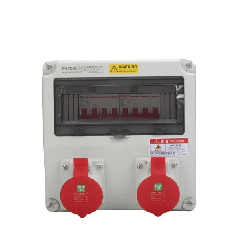custom industrial socket box wall mounted polycarbonate distribution box factory maintenance equipment power supply