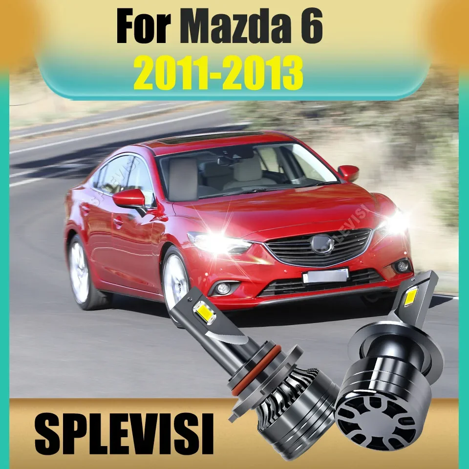 180W Turbo 9005 H7 LED Headlight Bulbs CANBUS Car Lights Create Perfect Beam For Mazda 6 2011 2012 2013  3 2004 2005 2006