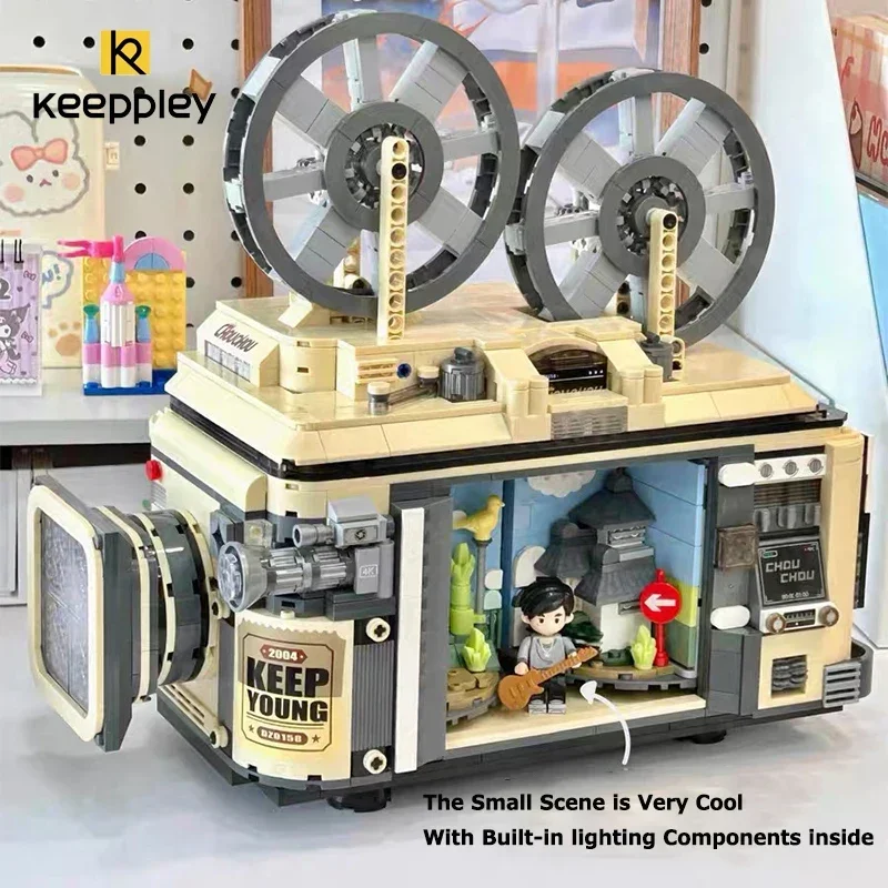 

Original Keeppley Building Blocks Jay Chou's Official Street View Anime Image Projector Model Educational Children's Toys Gift