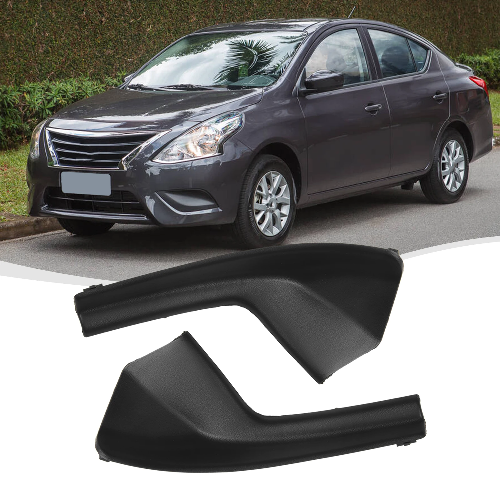 2pcs Car Front Windshield Wipers Side Trim Cover For Nissan For Tiida Water Deflector Cowl Plate Lower Corners Foil Board