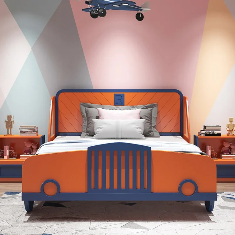 Creative children's  bed single cartoon boy and girl   sports car boy