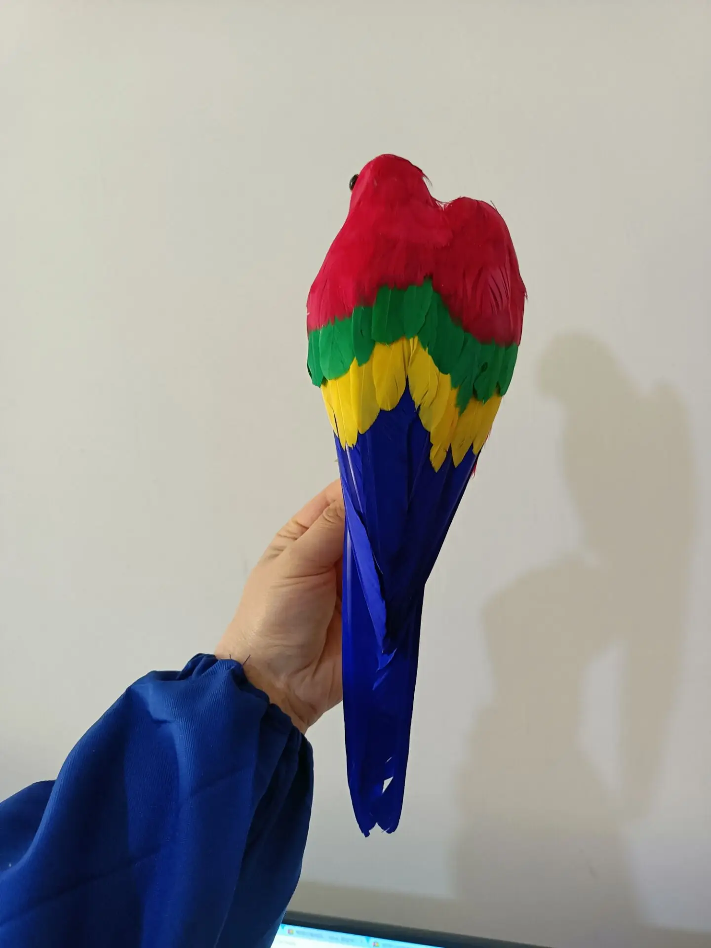 one wings simulation foam and feathers red parrot model toy gift about 30cm h2720
