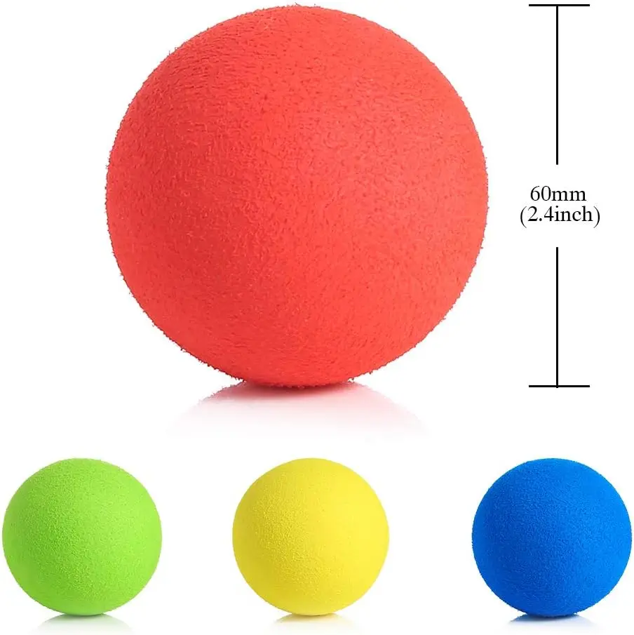 2.4 Inch Soft Foam Balls, 12PCS Lightweight Mini Indoor Toys Play Balls for Safe Fun, Birthday Party for Boys and Girls