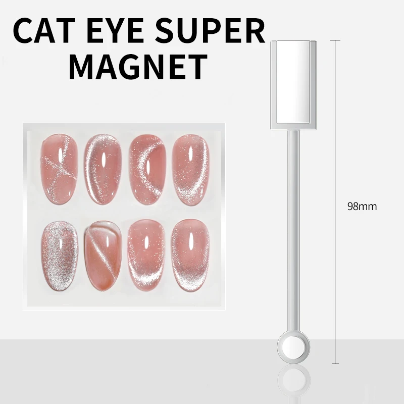 Nail Art Cat Eye Stick magnetico a doppia estremità multifunzione Gel Polish Crystal Rhinestone Magnet Rod per Cat Eyes Gel Manicure Tool