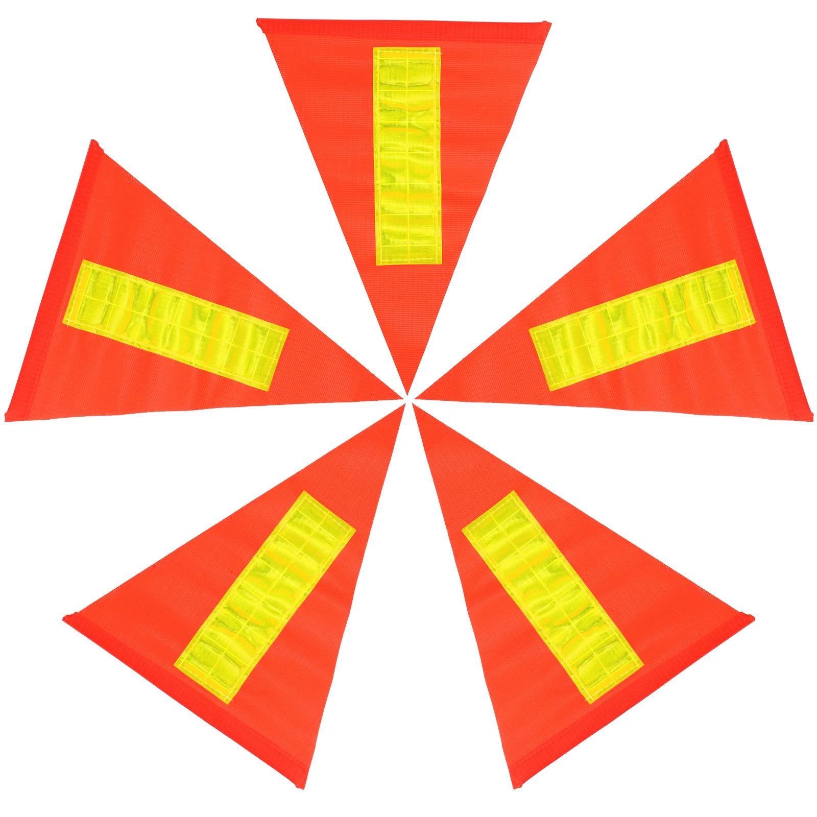 

5 Pcs Reflective Warning Flag Replacement Cycling Flags Pennant Bicycle Safety Pvc Portable Bike