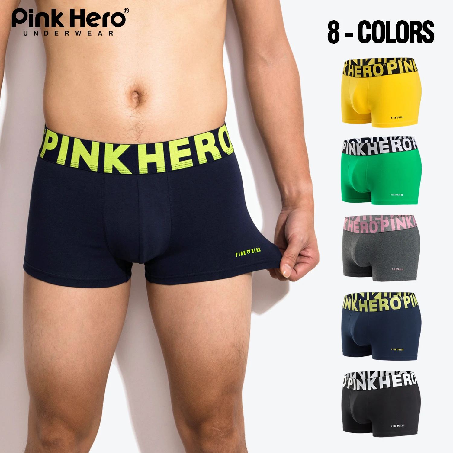 PINKHERO Fashion Underpants For Men,High Quality Comfy And Soft Cotton Mens Underwear Boxer Briefs,Original Sexy Men\'s Panties