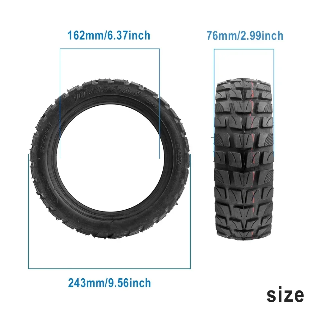 10x2.75-6.5 Vacuum Tire For Speedway 5 Dualtron 3 Electric Scooter 10 Inch 10*2.75-6.5 Tubeless Off-road Tire Wheel Parts