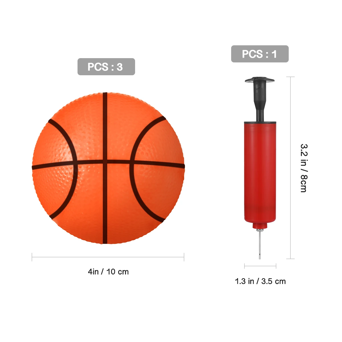 3 pçs bolas de basquete infláveis crianças bolas esportivas conjunto 4 Polegada bolas de brinquedo para atividades ao ar livre indoor praia piscina festa presentes