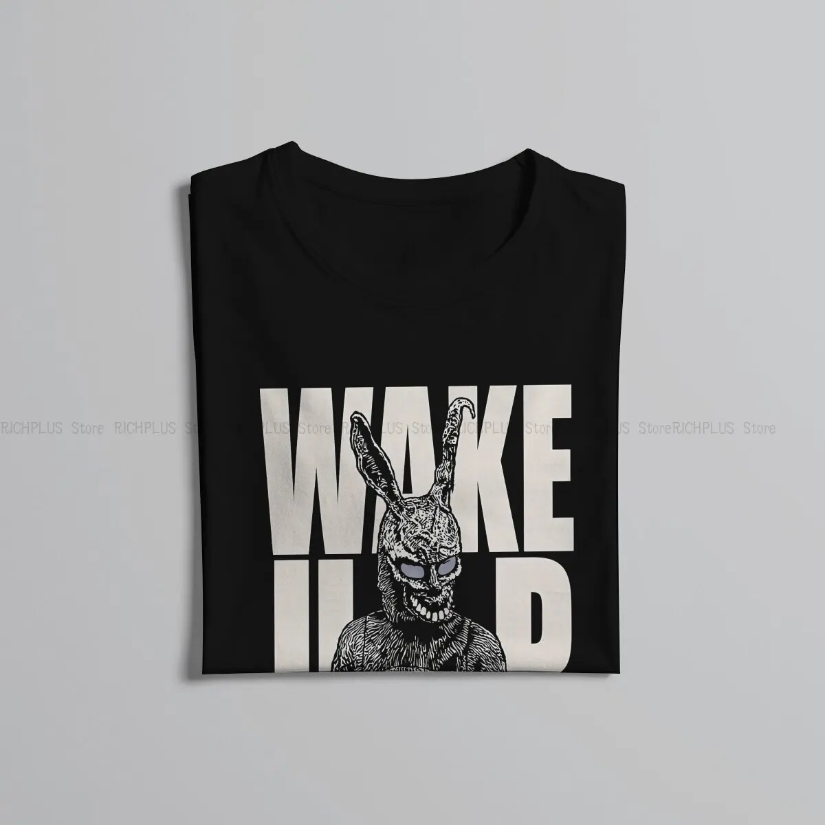 Donnie Darko Suspense Film Newest TShirt for Men Wake Up Round Neck Polyester T Shirt Personalize Birthday Gifts OutdoorWear