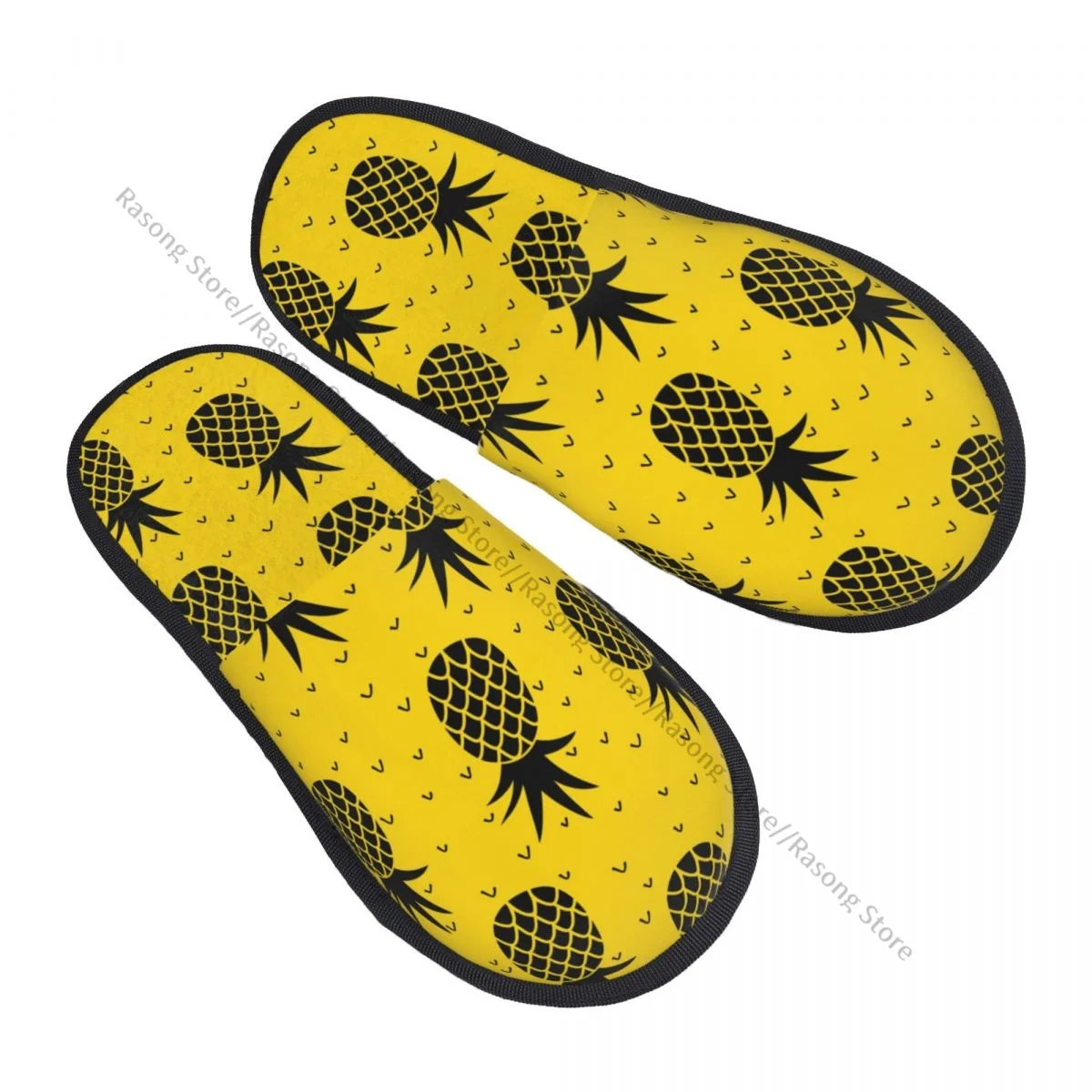 Fur Slipper For Women Men Fashion Fluffy Winter Warm Slippers Pineapple Pattern House Shoes