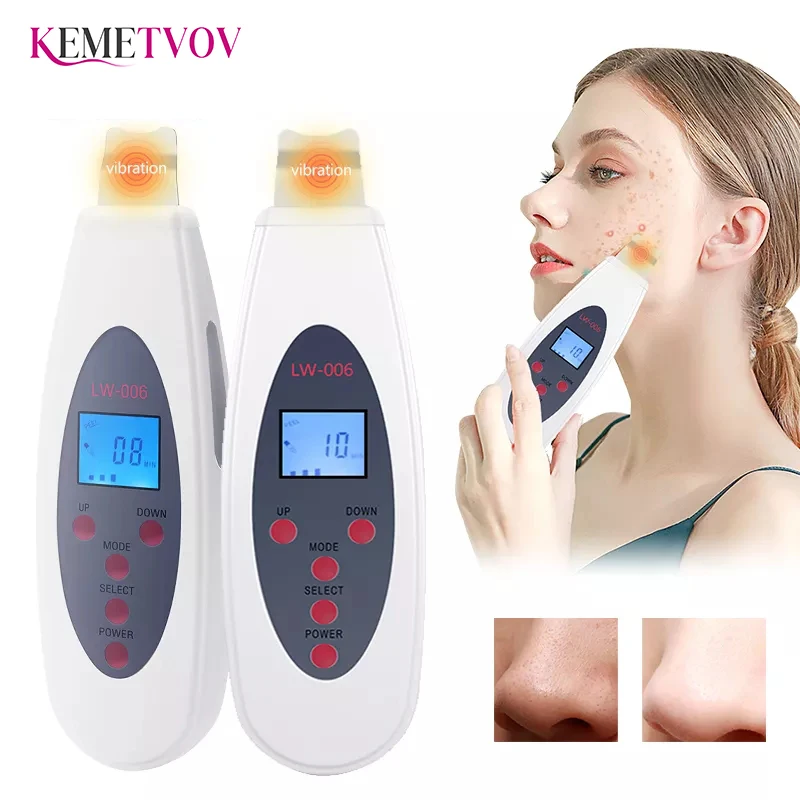 Ultrasonic Skin Scrubber Deep Face Cleaning Machine RemoveFacial Massager Ultrasound Peeling Clean Tone Lift LW006