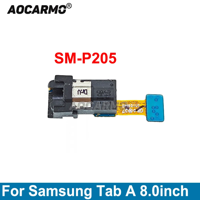 Aocarmo For Samsung Galaxy Tab A 8.0 inch SM- P205 Headphone Jack Earphone Port Flex Cable Repair Parts