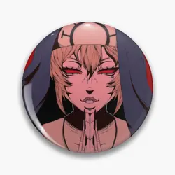 더블 Skullgirls 소프트 버튼 핀 귀여운 배지 선물 브로치 장식 여성 만화 애호가 옷깃 핀 재미 있은 모자 칼라 쥬얼리 의류