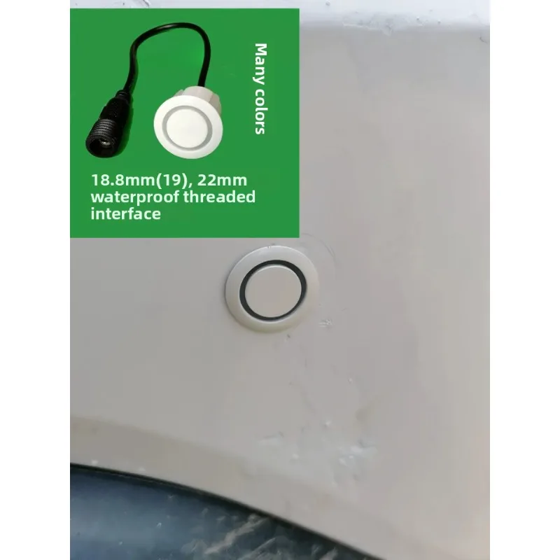 Round thread waterproof interface 18.8/22 mm reversing radar probe, common before and after car induction head