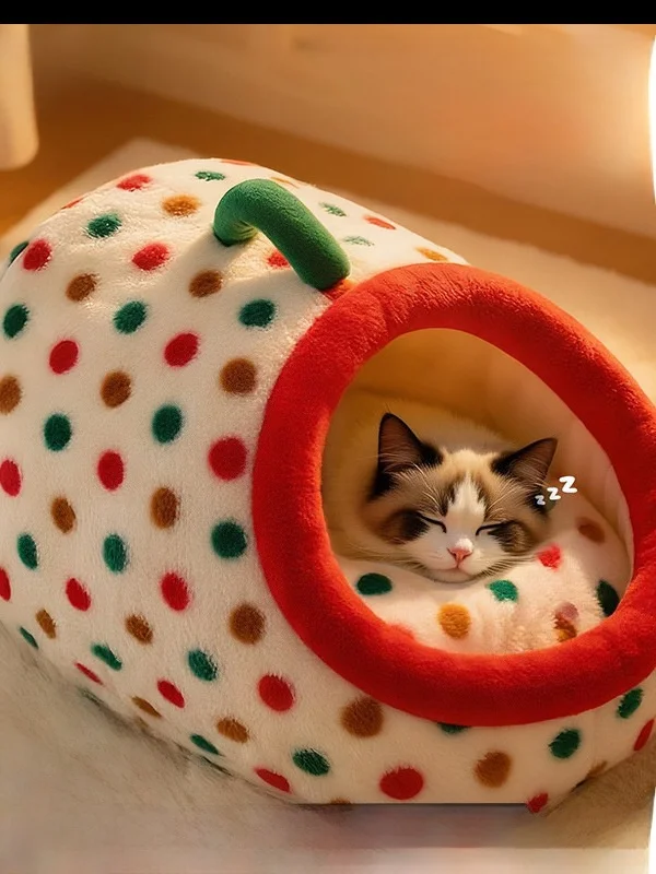 

Зимняя палатка-кровать для собак Thiened, палатка для маленьких собак Se f-Closed Sle, легко чистящиеся пинетки, гнездо для домашних животных, домик для собак