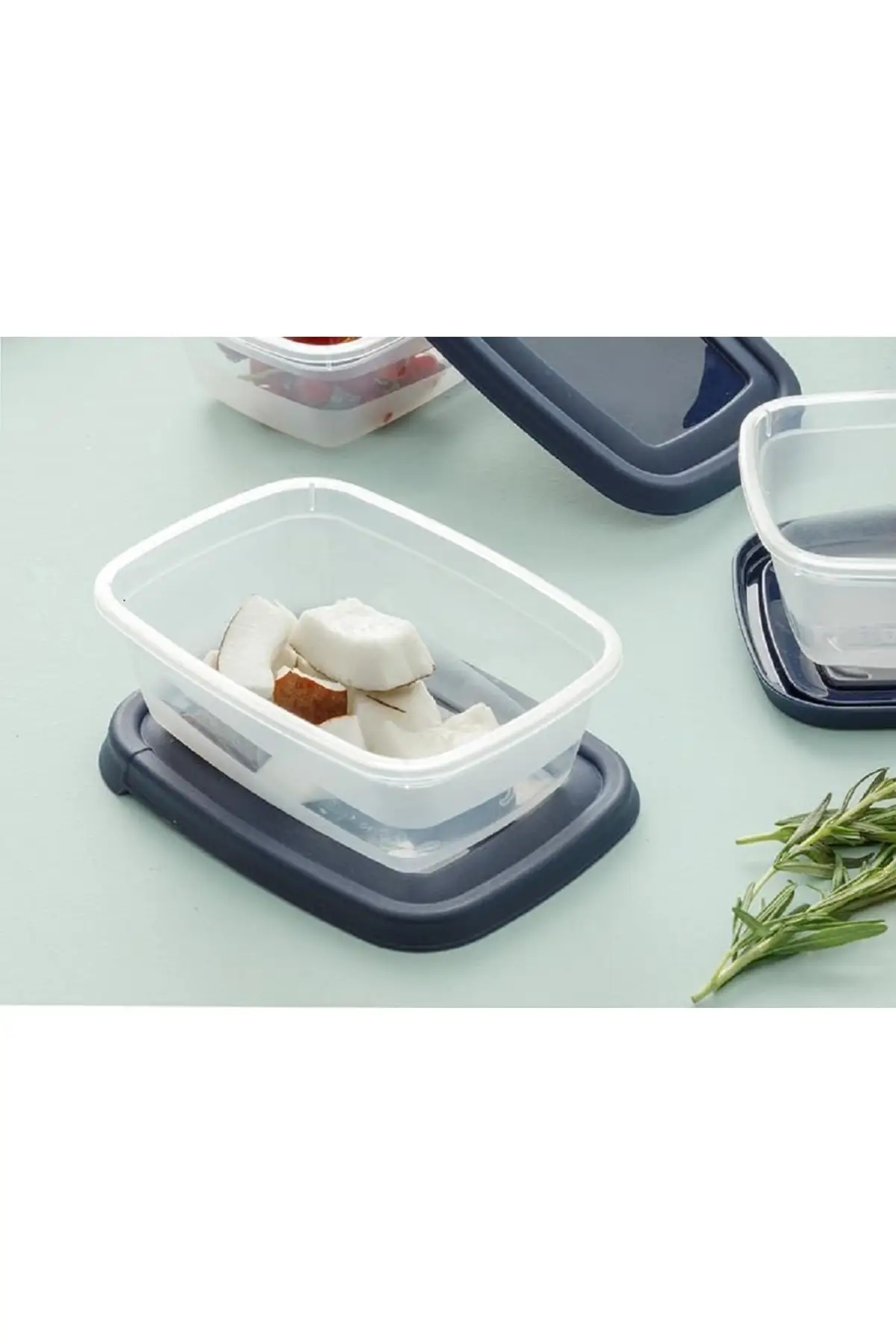 DOLBOVI Navy plastic storage container set 3x300 Ml Navy blue