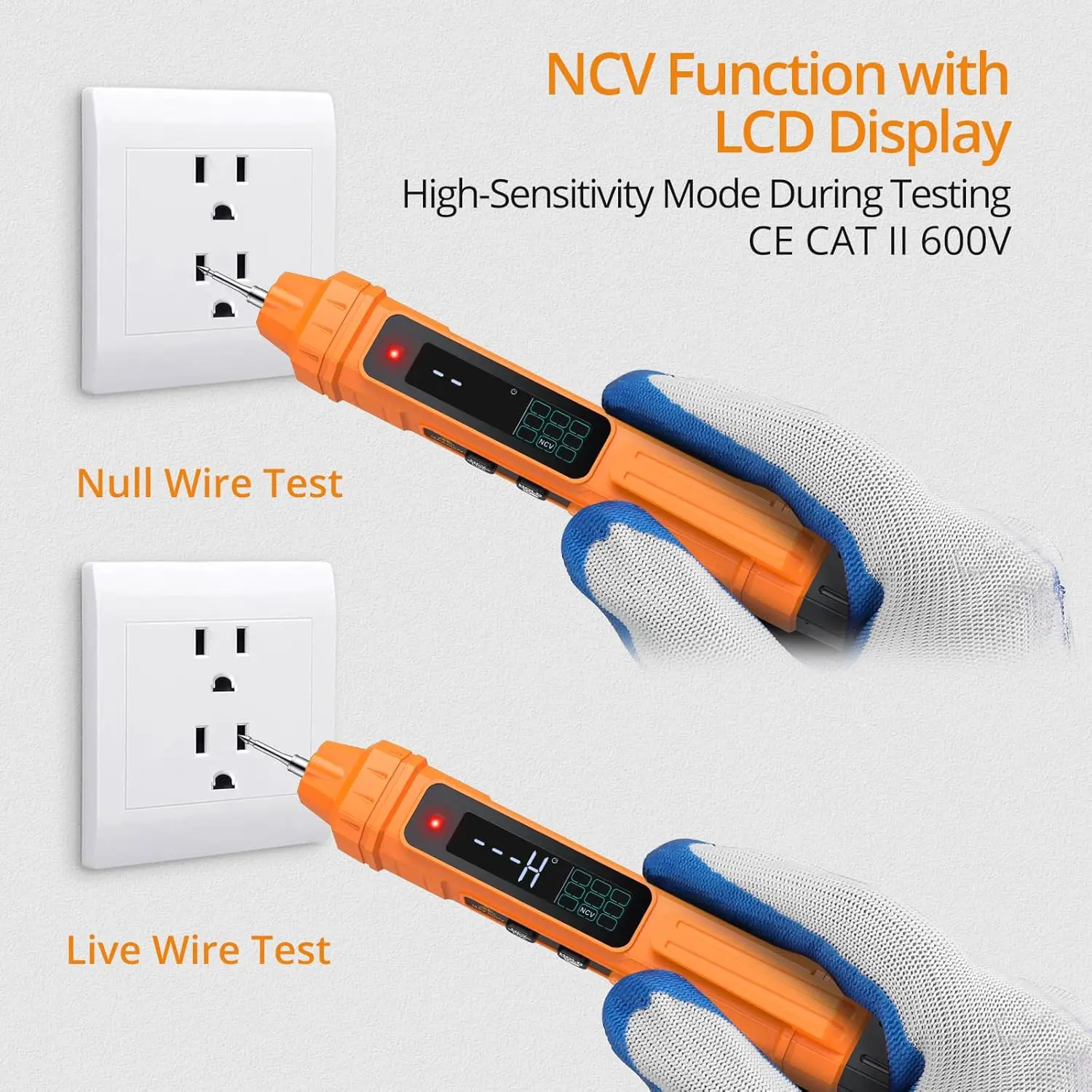 Multimetro a penna 2 in 1 e multimetro digitale da 2000 conteggi, NCV, LCD, tensione CA/CC, corrente, resistenza, continuità, capacità