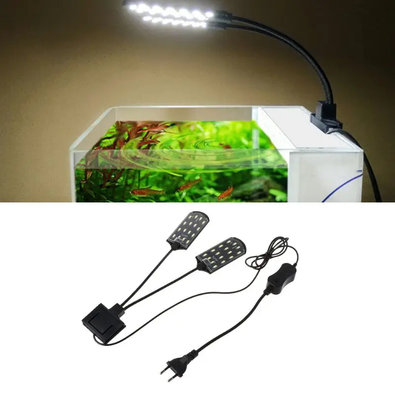 

Aquarium LED Clamp Light High Brightness Lighting Energy Saving 32 Beads Simple Small Lamp for Nano Fish Tanks A0KC