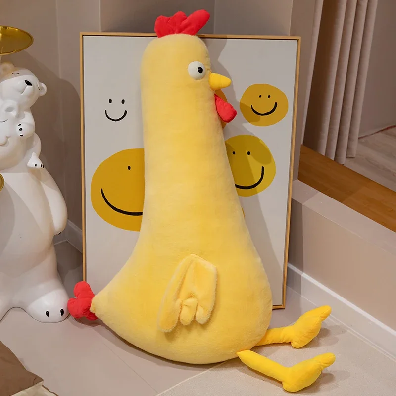 Kawaii Long-Necked Chicken Stuffed Plush Toy Soft Yellow round Funny Doll Children's Gift Baby Kids Hobby Toy