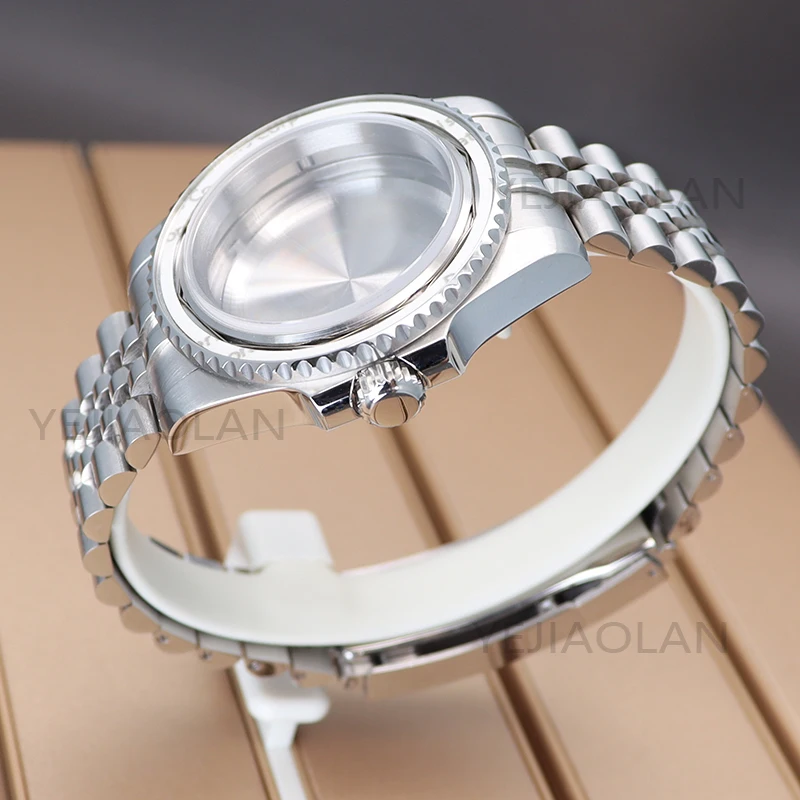 40mm Steel Dive Watch Case 5-link Bracelet For GMT SUB Seiko nh34 nh35 nh36 nh38 4R36 Miyota 8215 ETA 2824 Movement 28.5mm Dial