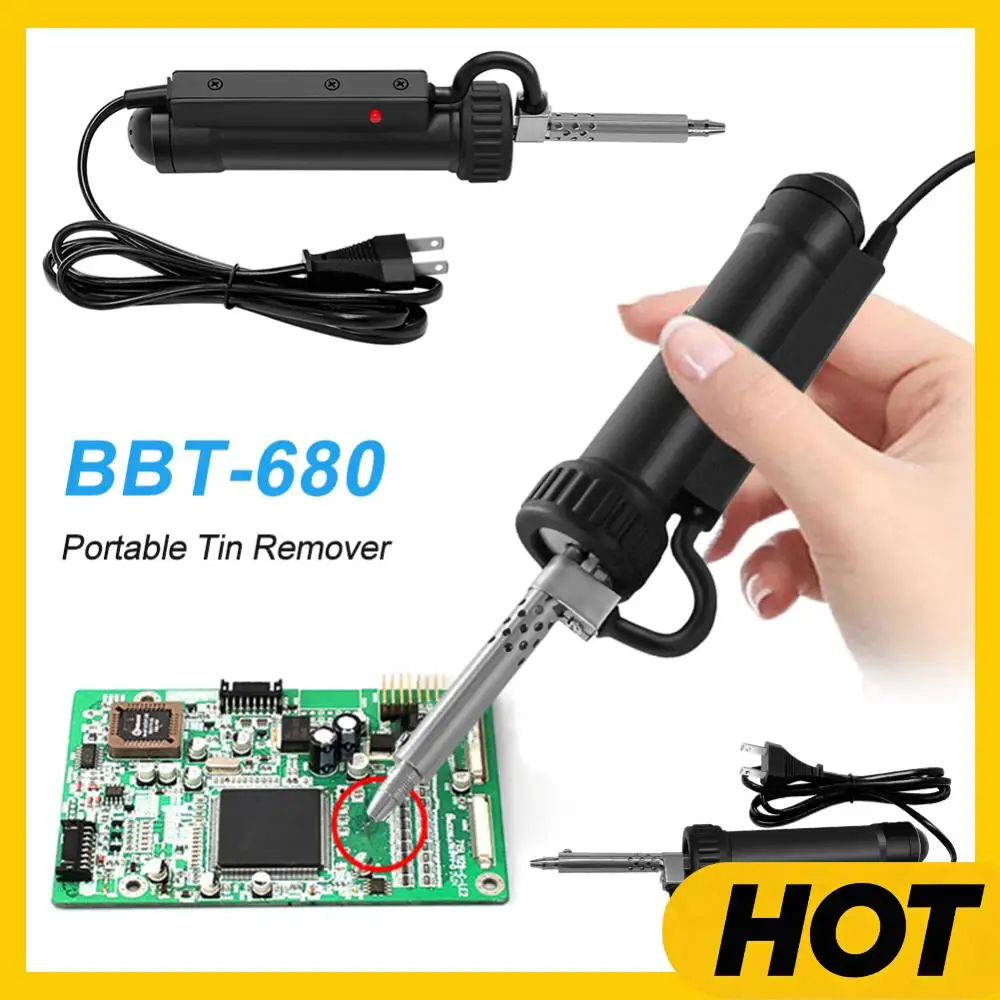 

Электрическая вакуумная присоска для припоя BBT-680, электрическая вакуумная присоска для припоя, портативный оловоотсос, паяльная присоска, легкий вес