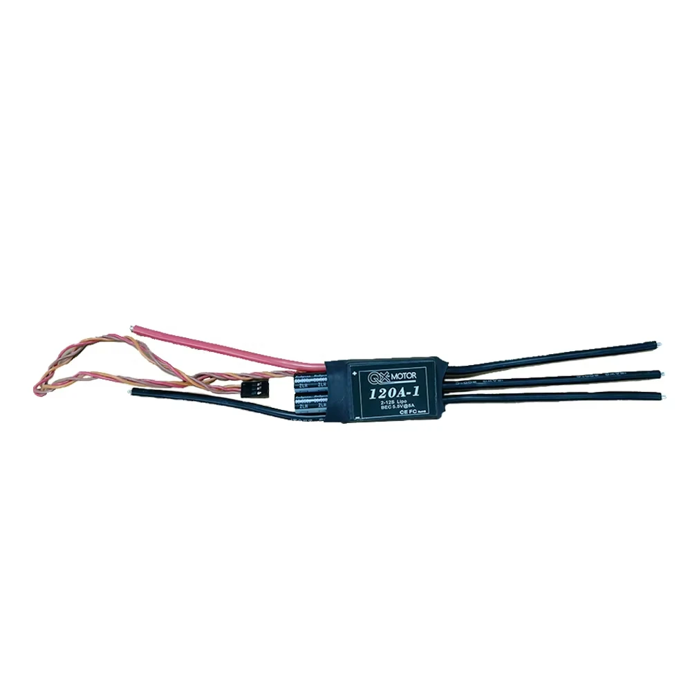 120A-1 ESC ad alta tensione 2 ~ 12s 120A ESC con 5.5v/5a BEC per accessori giocattolo per aereo modello Brushless Moto EDF