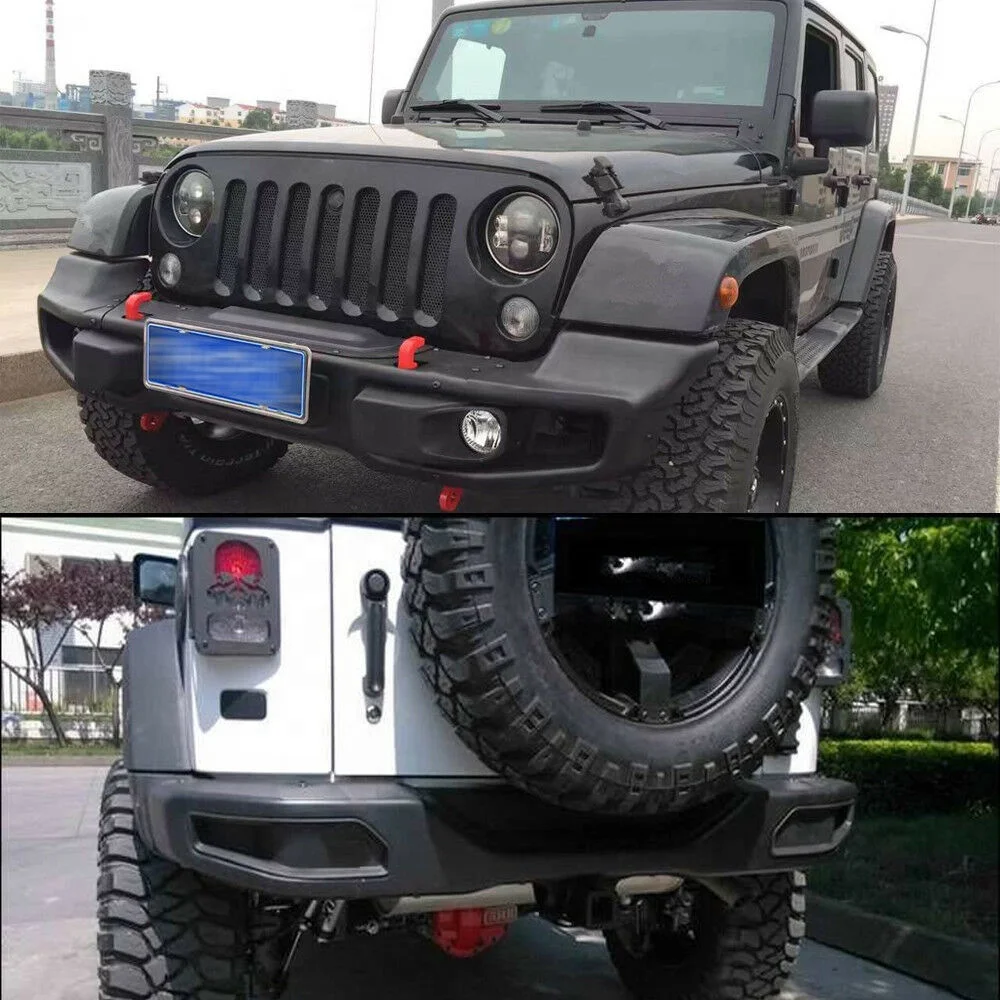 07-17 Zderzak przedni i tylny Jeep Rubicon z okazji 10. rocznicy do Jeep Jk Wrangler