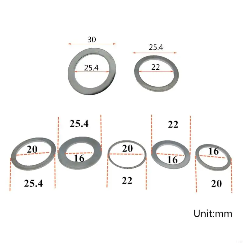 F92C Hot 8pcs Lâmina serra circular reduzindo anéis conversão anel