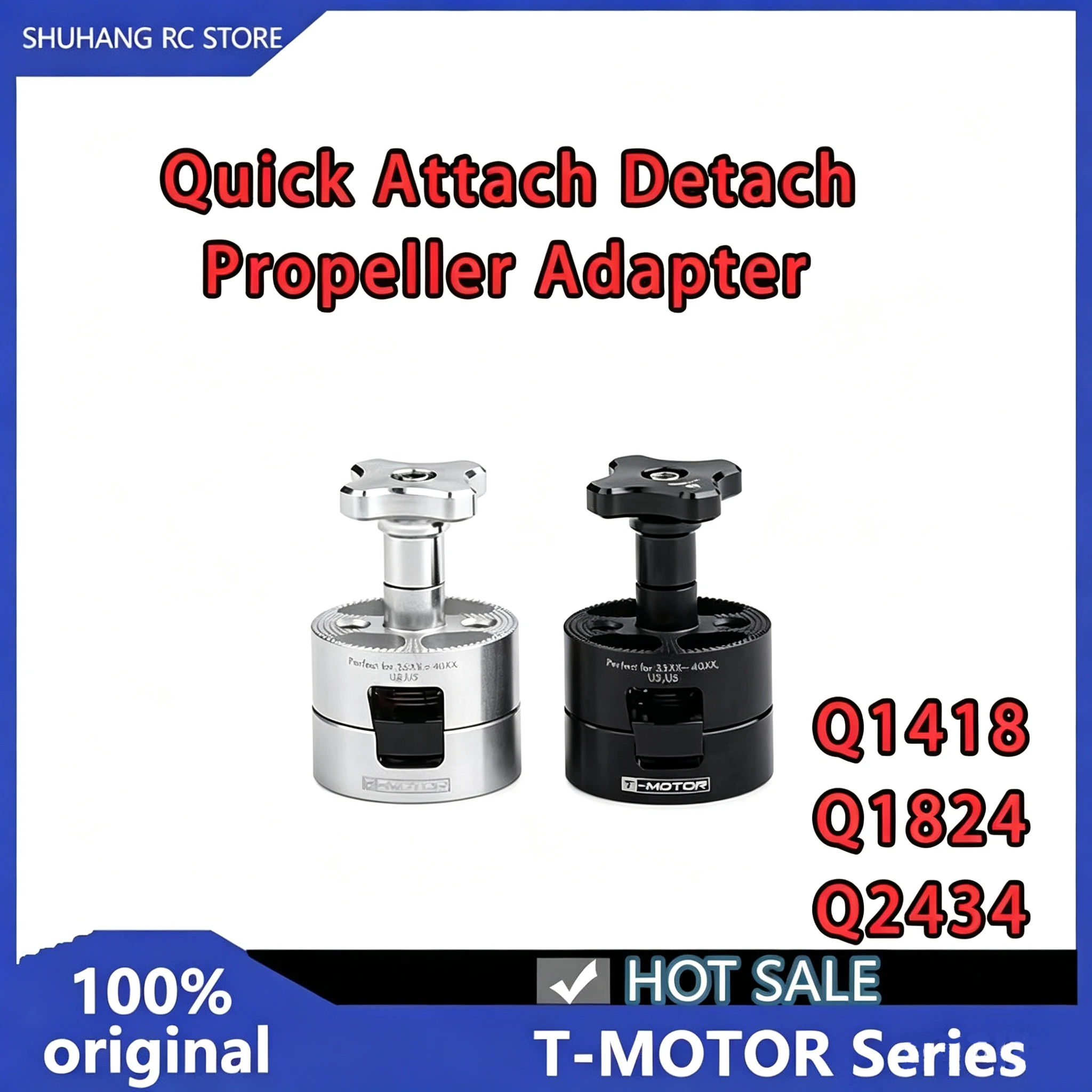 New T-MOTOR Quick-Attach-Detach Propeller Adapter Q1418 Q1824 Q2434 Quicker in Mounting Durable for Double Locking Safer Flying