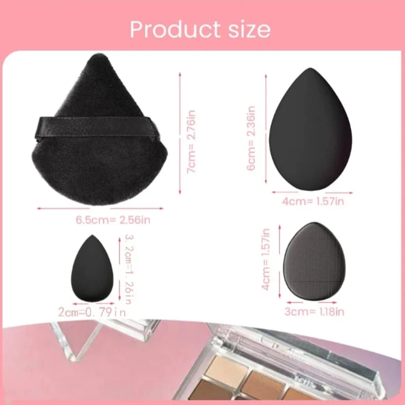 4/14Pcs Makeup Sponge Set Pro Magic Brushes Face Beauty Small, Medium and Large Powder Puff Accessories Essential for Beginners