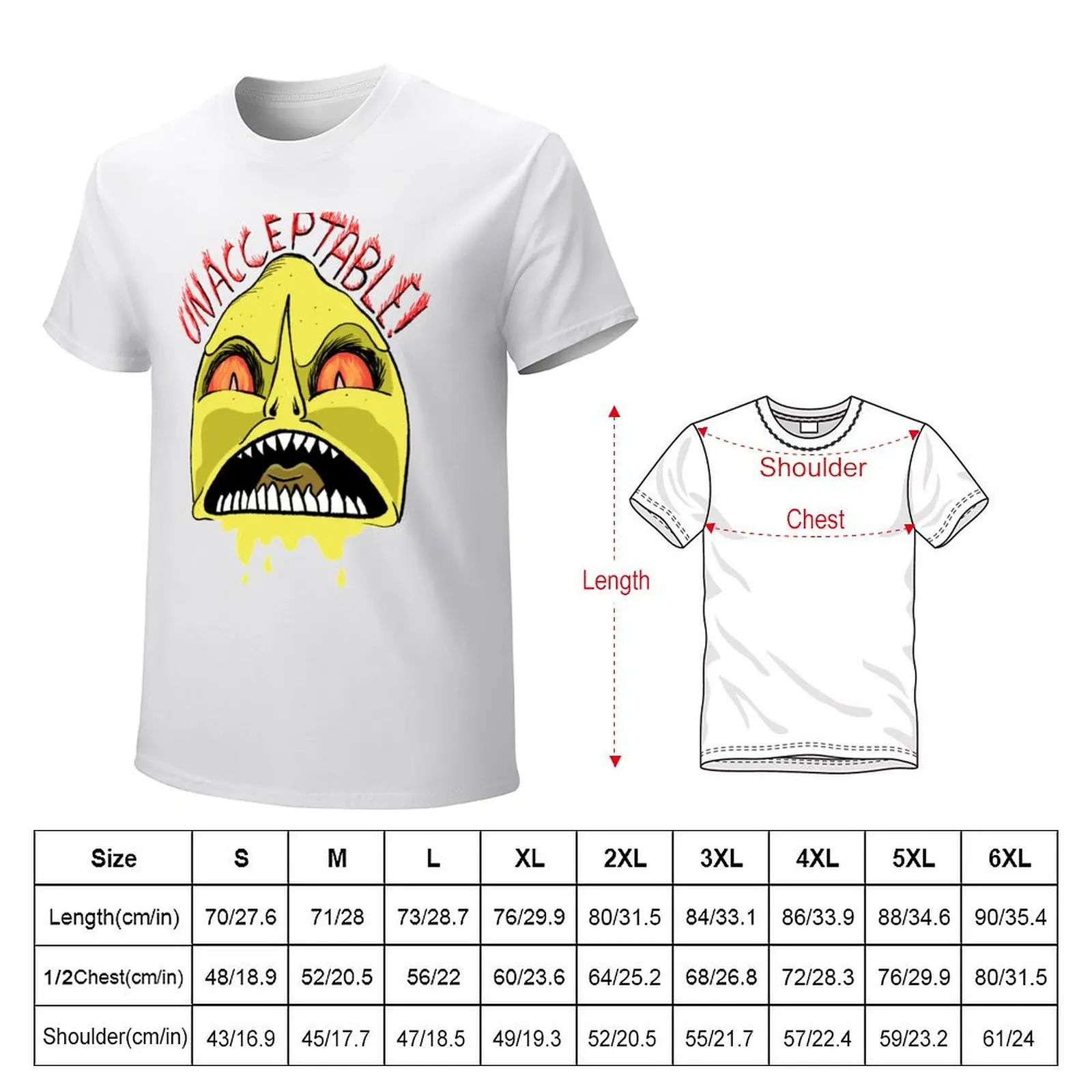 Unacceptable! Scary Lemongrab T-shirt customs design your own aesthetic clothes summer tops Men's t-shirts