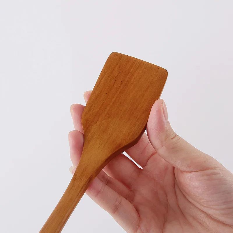 Mini Small Wooden Spatula Nonstick Fried Egg Steak Wooden Spatula Cooking Spoon BBQ Spatula Natural Kitchen Cooking Spatula