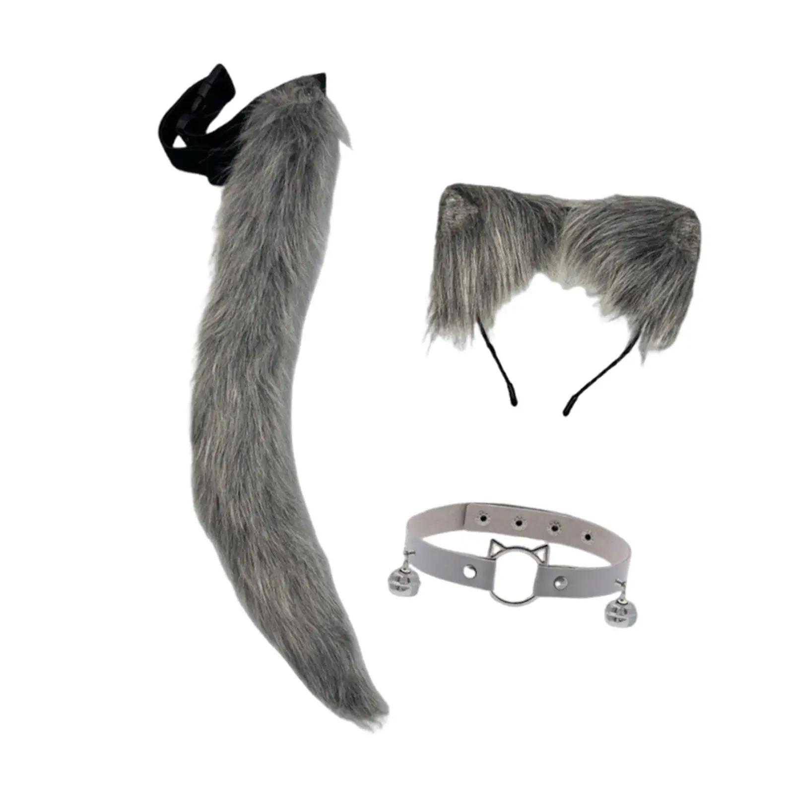 3 copricapo con orecchie e coda di gatto per spettacoli teatrali, vestire il compleanno